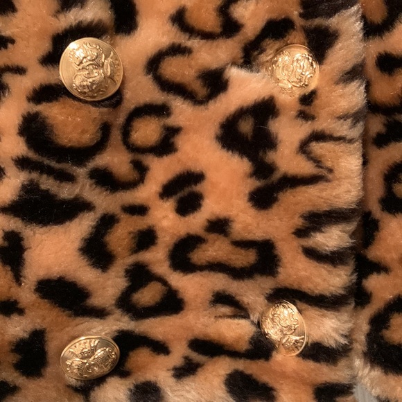 Ladies leopard print faux fur jacket - Picture 4 of 8